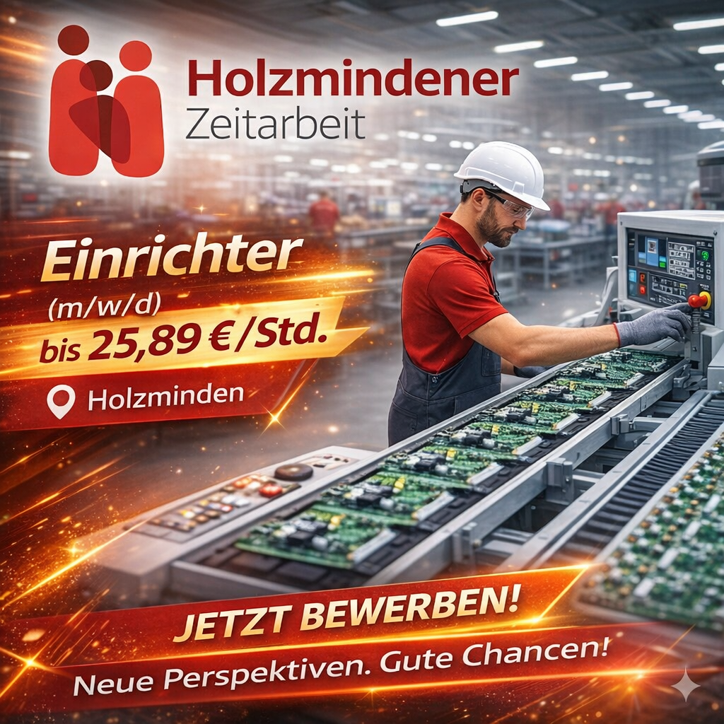 Einrichter (m/w/d) in Holzminden bis 25,89 € / Std.
